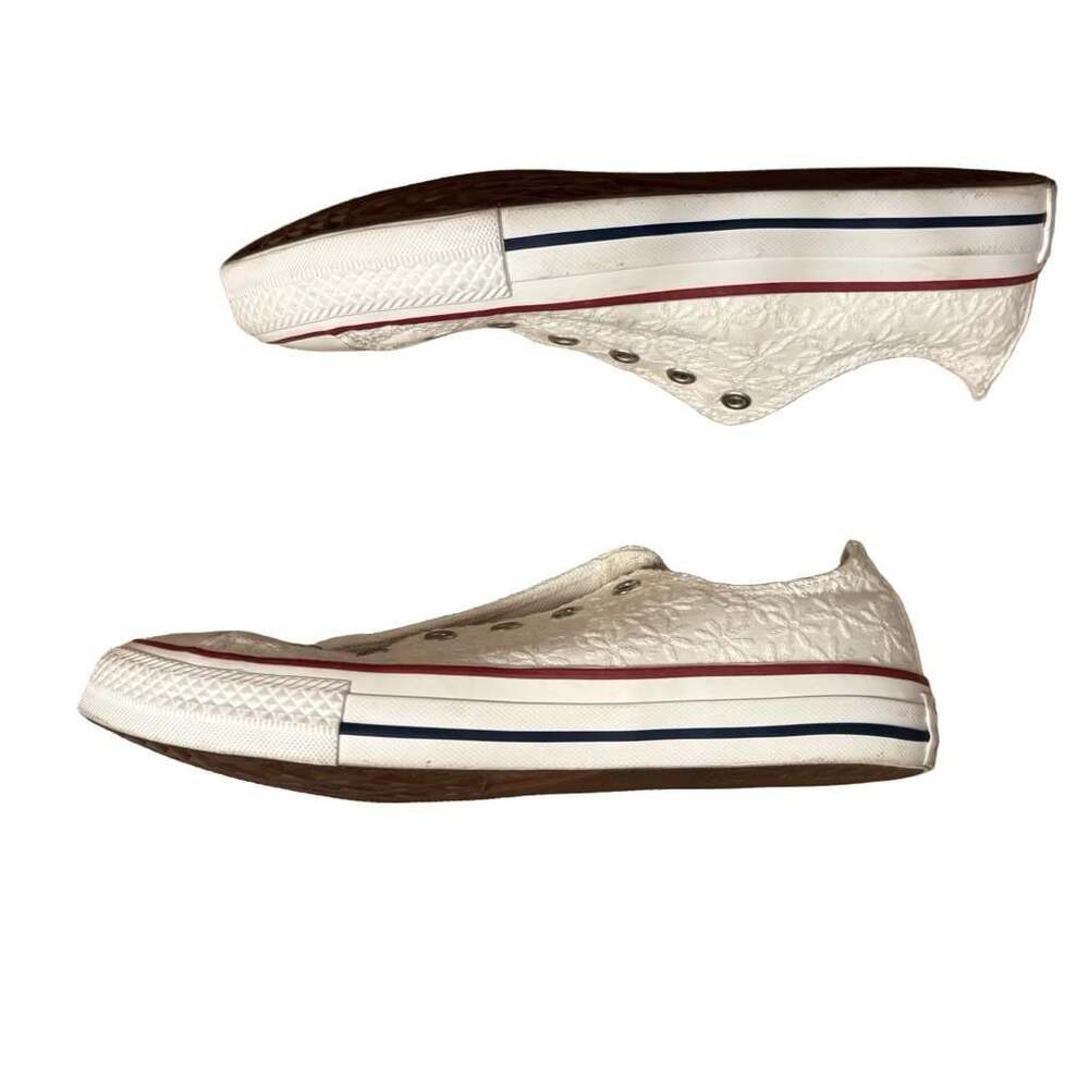 Converse Chuck Taylor All Star White Lace Overlay Low Top Sneakers Women’s 7
